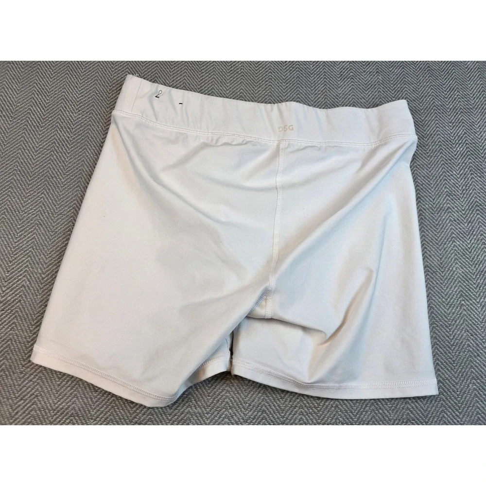 DSG Womens Compression Shorts White Size Large Athletic Spandex Training Sporty